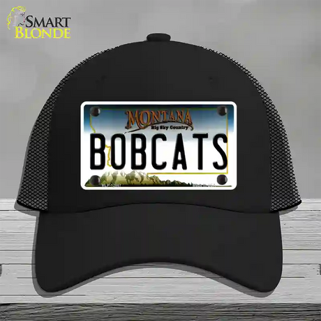 Bobcats Novelty License Plate Hat Mesh / Black