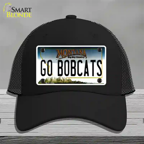 Go Bobcats Novelty License Plate Hat Mesh / Black