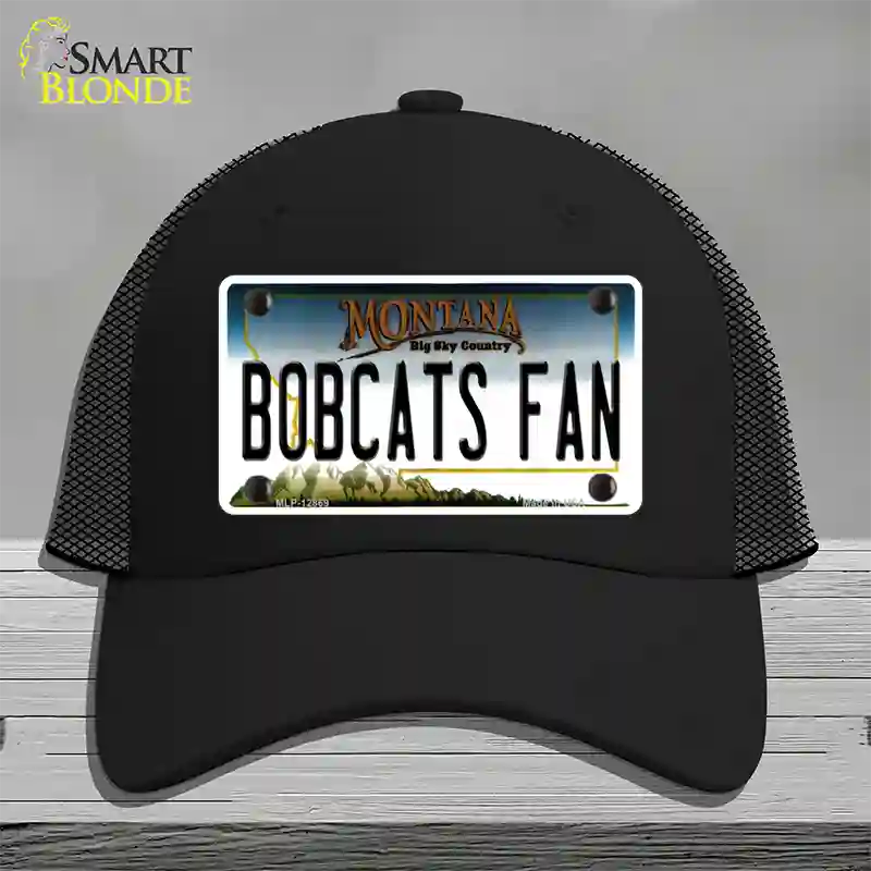 Bobcats Fan Novelty License Plate Hat Mesh / Black