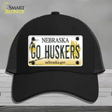 Go Huskers Novelty License Plate Hat Mesh / Black