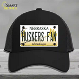 Huskers Fan Novelty License Plate Hat Mesh / Black