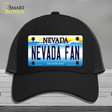 Nevada Fan Novelty License Plate Hat Mesh / Black