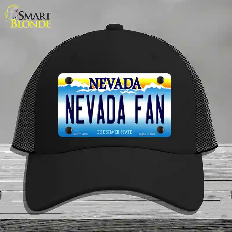 Nevada Fan Novelty License Plate Hat Mesh / Black