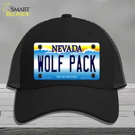 Wolf Pack Novelty License Plate Hat Mesh / Black