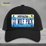 Go Wolf Pack Novelty License Plate Hat Mesh / Black