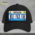 Wolf Pack Fan Novelty License Plate Hat Mesh / Black