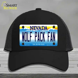 Wolf Pack Fan Novelty License Plate Hat Mesh / Black