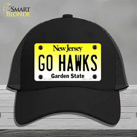 Go Hawks New Jersey Novelty License Plate Hat Mesh / Black