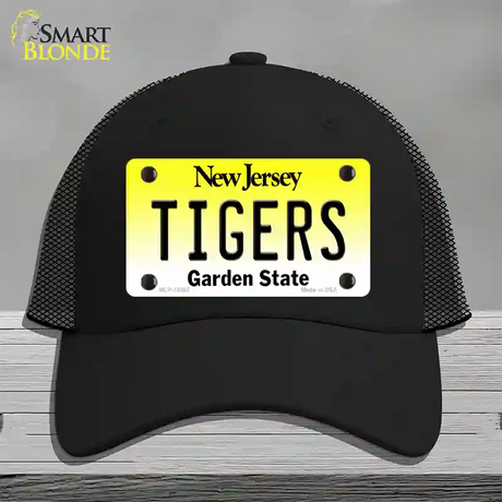 Tigers Novelty License Plate Hat Mesh / Black