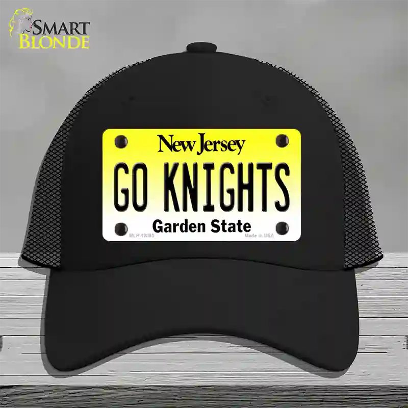 Go Knights New Jersey Novelty License Plate Hat Mesh / Black