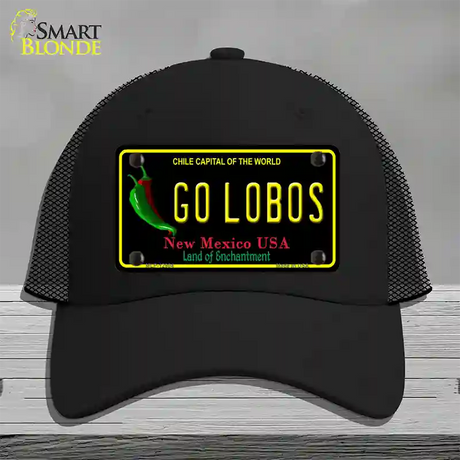 Go Lobos Novelty License Plate Hat Mesh / Black