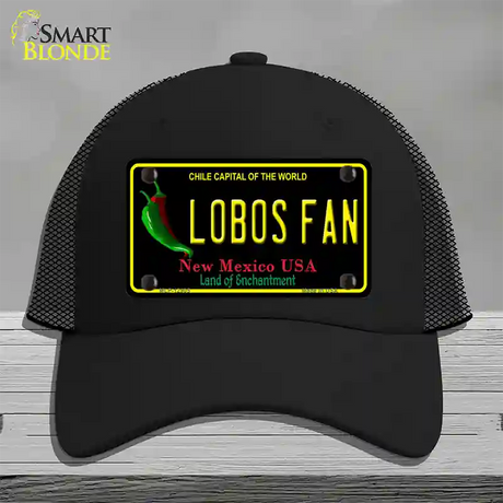 Lobos Fan Novelty License Plate Hat Mesh / Black