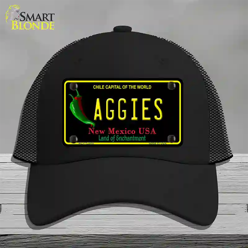 Aggies Novelty License Plate Hat Mesh / Black