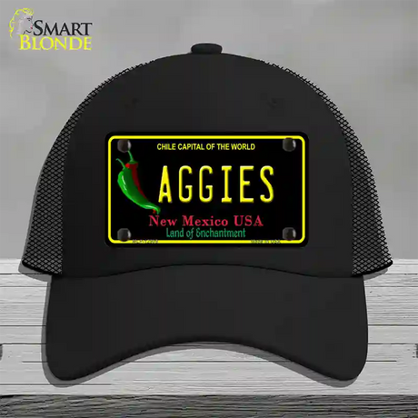 Aggies Novelty License Plate Hat Mesh / Black