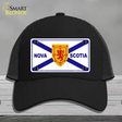 Nova Scotia Flag Novelty License Plate Hat Mesh / Black