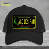 Aggies Fan Novelty License Plate Hat Mesh / Black