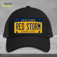 Red Storm Novelty License Plate Hat Mesh / Black