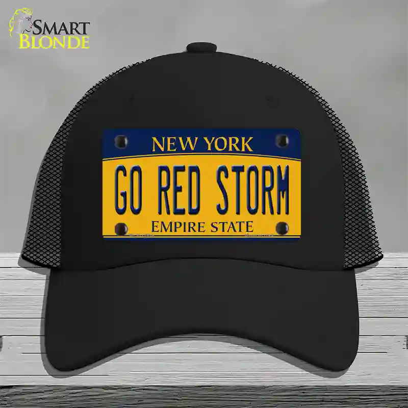 Go Red Storm Novelty License Plate Hat Mesh / Black