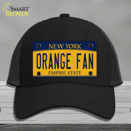 Orange Fan Novelty License Plate Hat Mesh / Black