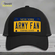 Army Fan Novelty License Plate Hat Mesh / Black