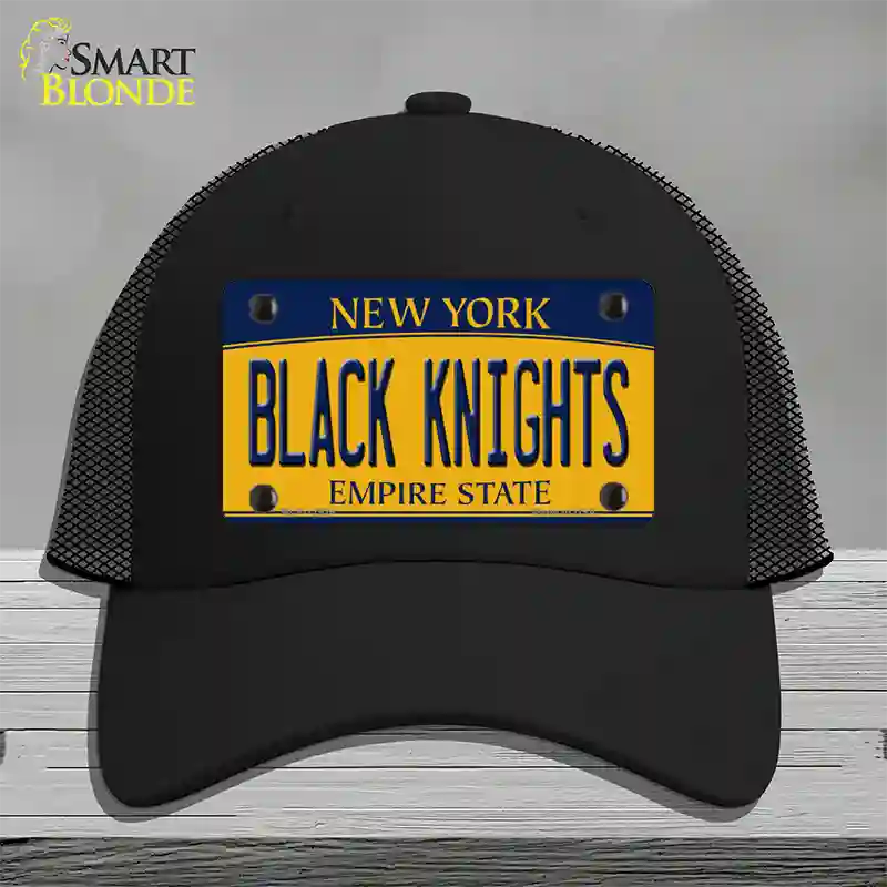 Black Knights Novelty License Plate Hat Mesh / Black