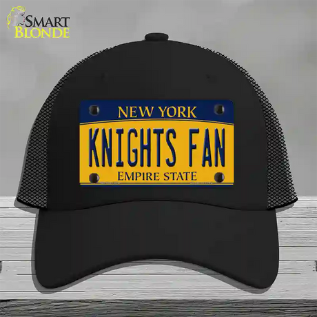 Black Knights Fan Novelty License Plate Hat Mesh / Black