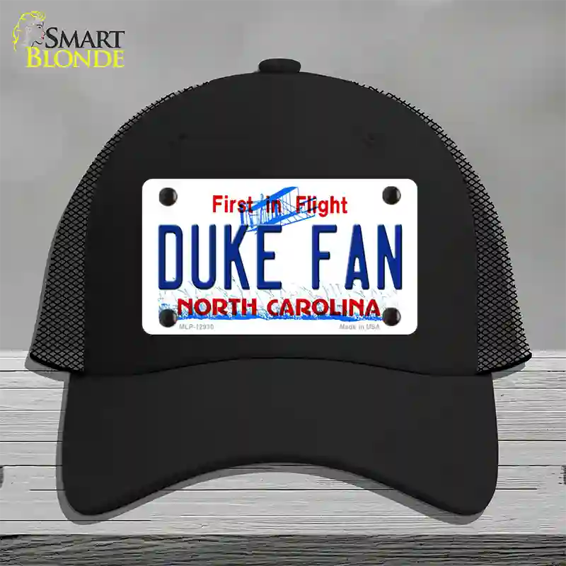 Duke Fan Novelty License Plate Hat Mesh / Black