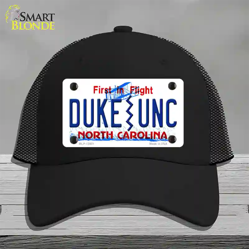 Duke | UNC Novelty License Plate Hat Mesh / Black