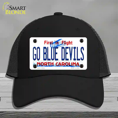 Go Blue Devils Novelty License Plate Hat Mesh / Black