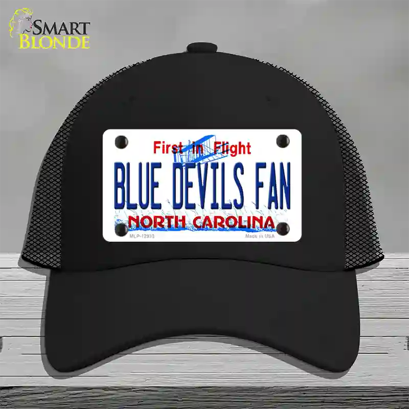 Blue Devils Fan Novelty License Plate Hat Mesh / Black