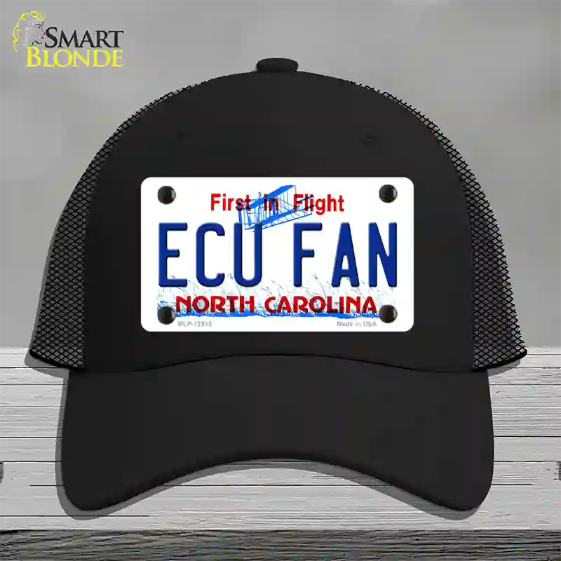 East Carolina Univ Fan Novelty License Plate Hat Mesh / Black