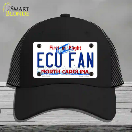 East Carolina Univ Fan Novelty License Plate Hat Mesh / Black