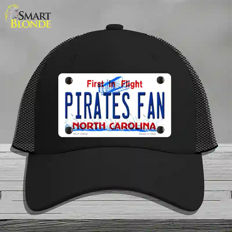 Pirates Fan North Carolina Novelty License Plate Hat Mesh / Black