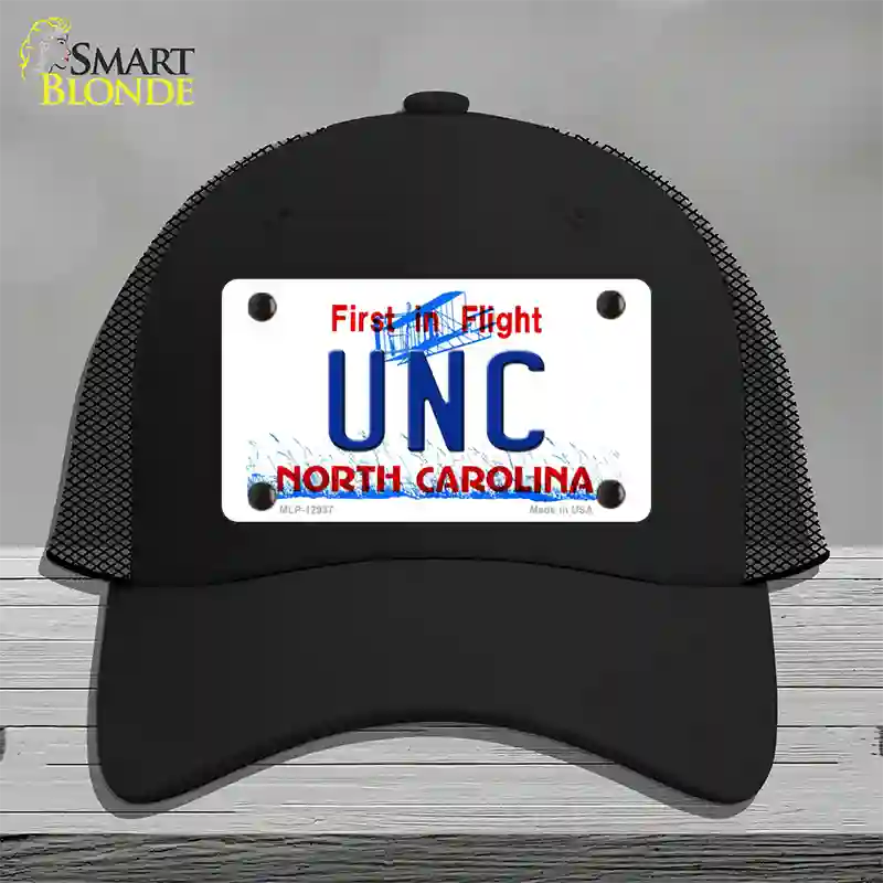 Univ North Carolina Novelty License Plate Hat Mesh / Black