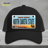 North Dakota State Novelty License Plate Hat Mesh / Black