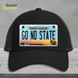 Go North Dakota State Novelty License Plate Hat Mesh / Black