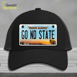 Go North Dakota State Novelty License Plate Hat Mesh / Black