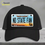 North Dakota State Fan Novelty License Plate Hat Mesh / Black