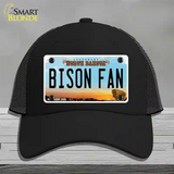 Bison Fan Novelty License Plate Hat Mesh / Black