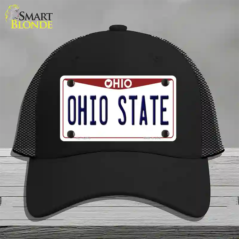 Ohio State Univ Novelty License Plate Hat Mesh / Black