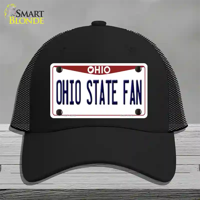 Ohio State Fan Novelty License Plate Hat Mesh / Black