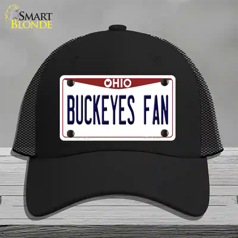 Buckeyes Fan Novelty License Plate Hat Mesh / Black