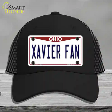 Xavier Fan Novelty License Plate Hat Mesh / Black