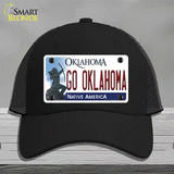 Go Oklahoma Novelty License Plate Hat Mesh / Black