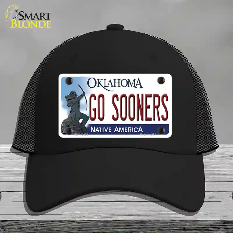 Go Sooners Novelty License Plate Hat Mesh / Black