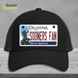 Sooners Fan Novelty License Plate Hat Mesh / Black