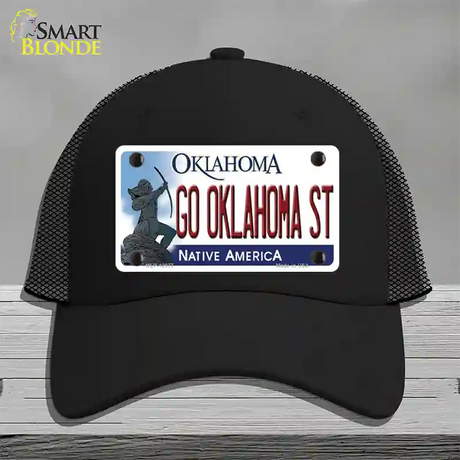 Go Oklahoma State Novelty License Plate Hat Mesh / Black