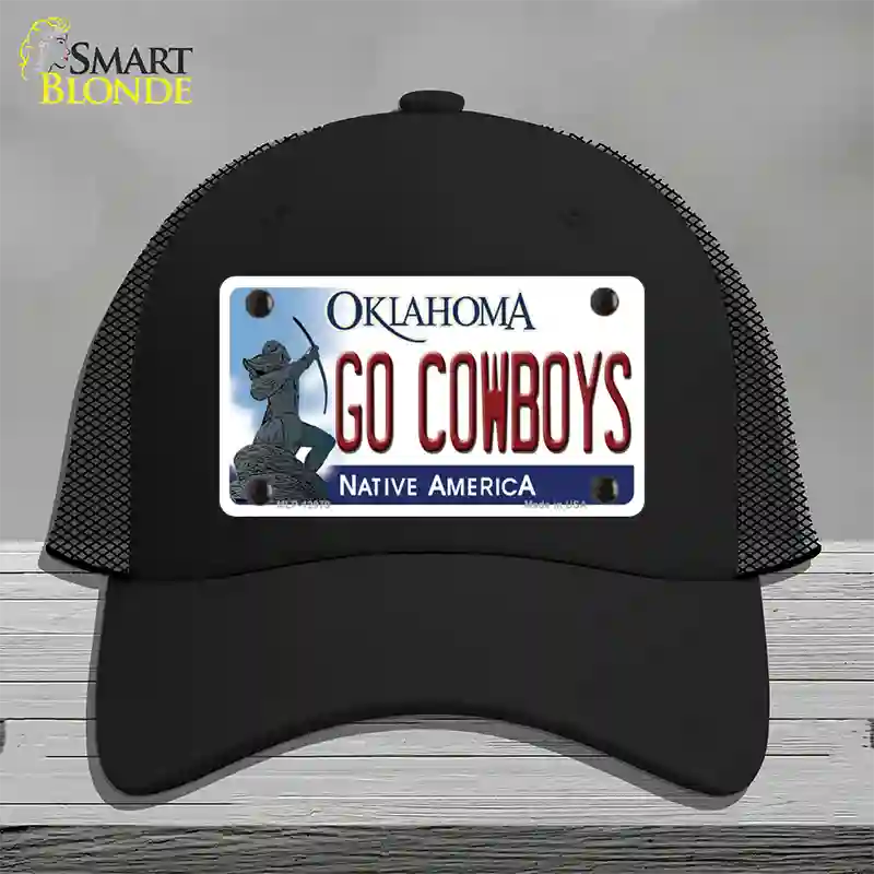 Go Cowboys Novelty License Plate Hat Mesh / Black