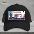 Cowboys Fan Novelty License Plate Hat Mesh / Black