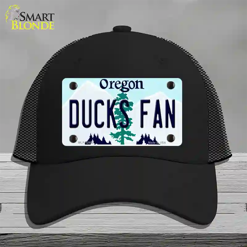 Ducks Fan Novelty License Plate Hat Mesh / Black